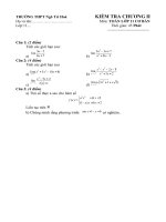 De va dap an Kiem tra chuong 4 Toan 11