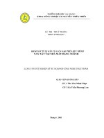 Khảo sát tỷ lệ gãy của lúa gạo trên quy trình xay xát tại nhà máy đặng thành 