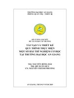 Tái tạo và thiết kế quy trình thực hiện một số bài thí nghiệm cơ học tại trường đại học an giang 