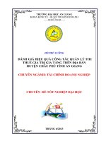Đánh giá hiệu quả công tác quản lý thu thuế giá trị gia tăng trên địa bàn huyện châu phú tỉnh an giang 