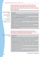 Kết quả công tác chăm sóc điều dưỡng và luyện tập phục hồi chức năng sau mổ thay khớp háng bán phần ở người cao tuổi tại bệnh viện Trung ương Quân đội 108