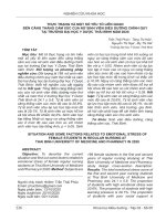 Thực trạng và một số yếu tố liên quan đến căng thẳng cảm xúc của nữ sinh viên điều dưỡng chính quy tại trường Đại học Y Dược Thái Bình năm 2020