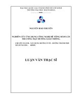 Nghiên cứu ứng dụng công nghệ bê tông đầm lăn thi công mặt đường giao thông 