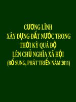 Cương lĩnh xây dựng đất nước trong thời kỳ quá độ lên Chủ nghĩa xã hội (Bổ sung, phát triển 2011)