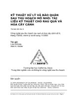 Kĩ thuật xử lí và bảo quản sau thu hoạch quy mô nhỏ (rau quả, hoa, cây cảnh) - Thư Viện Số - Thông tin Khoa học và Công nghệ