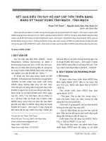 Kết quả điều trị suy hô hấp cấp tiến triển nặng bằng kỹ thuật ECMO tĩnh mạch - tĩnh mạch