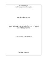Thiết kế chế tạo đồ gá hàn cắt tự động chi tiết dạng ống 