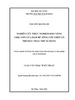 Nghiên cứu thực nghiệm khả năng chịu uốn của dầm bê tông cốt thép có tro bay thay thế xi măng 