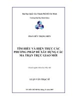 Tìm hiểu và hiện thực các phương pháp để xây dựng các ma trận trực giao mới 