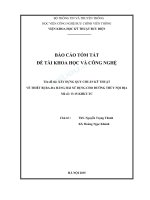 Báo cáo tóm tắt đề tài khoa học và công nghệ tên đề tài: Xây dựng quy chuẩn kỹ thuật về thiết bị ra đa hàng hải sử dụng cho đường thủy nội địa