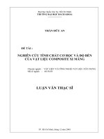Nghiên cứu tính chất cơ học và độ bền của vật liệu composite xi măng 