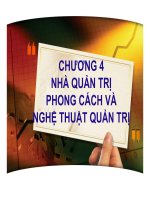 Bài giảng Quản trị kinh doanh: Chương 4 - PGS.TS. Trần Việt Lâm