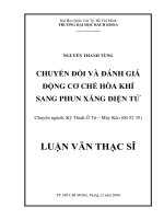 Chuyển đổi và đánh giá động cơ chế hòa khí sang phun xăng điện tử 