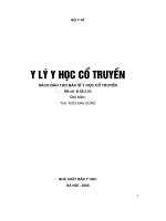Ebook Y lý Y học cổ truyền (sách đào tạo bác sĩ Y học cổ truyền): Phần 1 - ThS. Ngô Anh Dũng