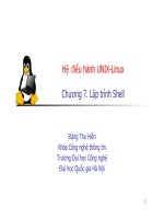 Bài giảng Hệ điều hành Unix-Linux: Chương 7 - Đặng Thu Hiền