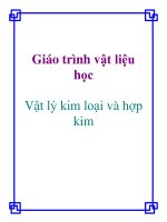 Giáo trình vật liệu học: Vật lý kim loại và hợp kim