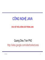 Bài giảng Công nghệ Java: Chương 6 - PhD. Trần Quang Diệu