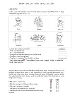 Bài ôn tập tiếng anh lớp 5 lần 4