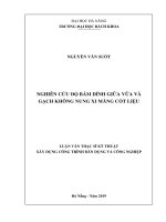 Nghiên cứu độ bám dính giữa vữa và gạch không nung xi măng cốt liệu 