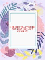 Tổng hợp 11 đề kiểm tra 1 tiết HK1 môn Toán (HH) lớp 9 có đáp án