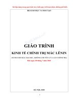 Giáo trình Kinh tế chính trị Mác Lênin (Dành cho bậc đại học, không chuyên lý luận chính trị)