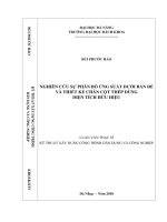 NGHIÊN CỨU SỰ PHÂN BỐ ỨNG SUẤT DƯỚI BẢN ĐẾ VÀ THIẾT KẾ CHÂN CỘT THÉP DÙNG DIỆN TÍCH HỮU HIỆU. LUẬN VĂN THẠC SĨ KỸ THUẬT XÂY DỰNG CÔNG TRÌNH