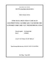 Tính toán phân tích và đề xuất giải pháp nâng cao hiệu quả vận hành cho lưới điện 110kv khu vực thành phố đà nẵng 