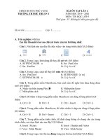 ÔN TẬP TIN HỌC LỚP 3, 4, 5 LẦN 2