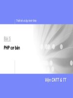 Bài giảng Thiết kế và lập trình web: Bài 11 - Viện Công nghệ thông tin và truyền thông