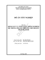 Khảo sát và tính toán kiểm nghiệm hệ thống phanh trên xe chevrolet trailblazer 