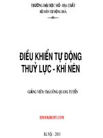 Bài giảng Điều khiển tự động thuỷ lực và khí nén - Chương 3: Hệ thống điều khiển bằng thủy lực