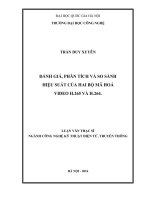 Đánh giá, phân tích và so sánh hiệu suất của hai bộ mã hoá video H.265 và H.264
