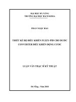 Thiết kế bộ điều khiển fuzzy pid cho dc dc converter điều khiển động cơ dc 