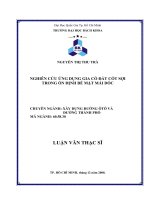 Nghiên cứu ứng dụng gia cố đất cốt sợi trong ổn định bề mặt mái dốc 