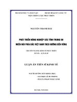 Phát triển nông nghiệp các tỉnh trung du miền núi phía Bắc Việt Nam theo hướng bền vững