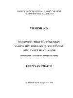 Nghiên cứu thao tác công nhân và định mức thời gian tại chuyền may công ty dệt may gia định 
