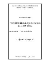 Phân tích tĩnh, động cầu cong dầm bản rỗng 