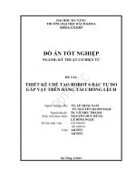 Thiết kế chế tạo robot 6 bậc tự do gắp vật trên băng tải chống lệch 