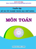 Tuyển tập đề thi tốt nghiệp trung học phổ thông môn toán