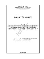 Khảo sát và tính kiểm nghiệm hệ thống phun xăng trực tiếp trên động cơ skyactive g2 0l trên ô tô mazda cx 5 