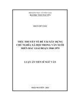 Tiểu thuyết về đề tài xây dựng chủ nghĩa xã hội trong văn xuôi miền bắc giai đoạn 1960 1975