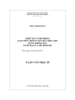 Thiết kế và mô phỏng giao thức định tuyến hữu hiệu cho mạng không dây ở lớp hai của mô hình OSI 