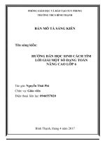 SKKN hướng dẫn học sinh cách tìm lời giải một số dạng toán nâng cao lớp 6 