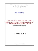 Các yếu tố tác động đến việc lựa chọn nhà cung cấp dịch vụ internet băng rộng của khách hàng cá nhân tại tp  hồ chí minh 