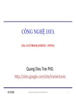 Bài giảng Công nghệ Java: Chương 9 - PhD. Trần Quang Diệu
