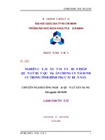 Nghiên cứu, đề xuất một số biện pháp quản lý hiệu quả dự án chung cư tái định cư trong tình thình thức tế hiện nay 