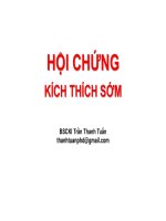 [E11] HỘI CHỨNG KÍCH THÍCH SỚM