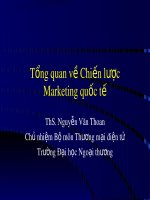 Bài giảng Marketing quốc tế: Tổng quan về chiến lược Marketing quốc tế - ThS. Nguyễn Văn Thoan