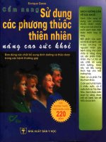 Cẩm nang Sử dụng các phương thuốc thiên nhiên nâng cao sức khỏe: Phần 1