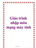 Giáo trình nhập môn mạng máy tính